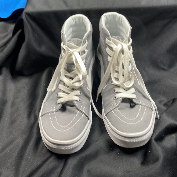 Vans off the wall hightops skateboard canvas sneaker gray unisex - Picture 3 of 5